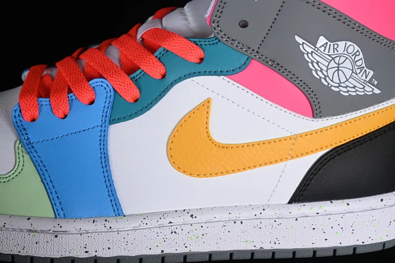 All Categories Air Jordan Jordan Series Basketball Shoes Air Jordan 1 Mid Air Jordan 1 Mid AJ1 Joe 1 Color Candy Chinese Cultural Leisure Sneakers FN1190-100